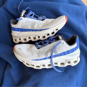 On Cloudtec Women's Athletic Running Shoes - White/Blue